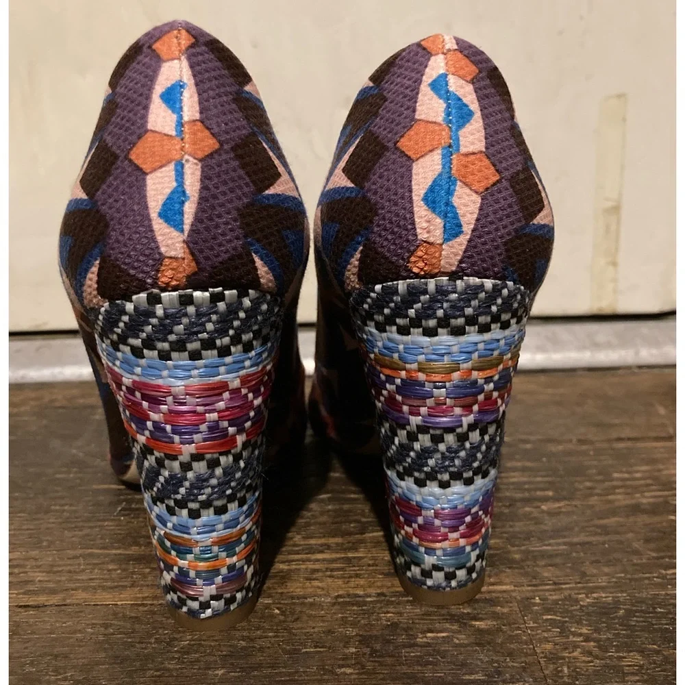 New J. Crew Multicolored Pump with 3-3/4” heels., size 7.5. Never worn. - Picture 3 of 14